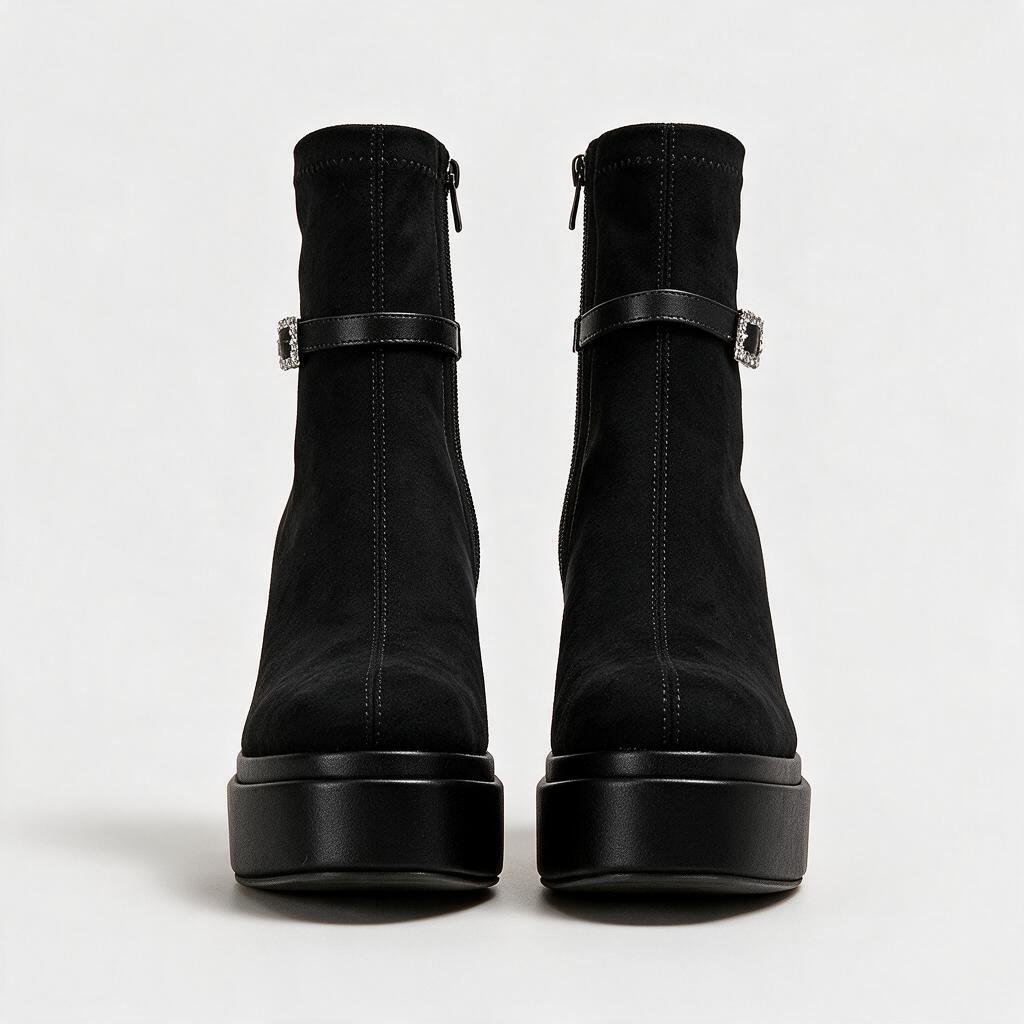 Vittoria – Stivaletto in camoscio con plateau