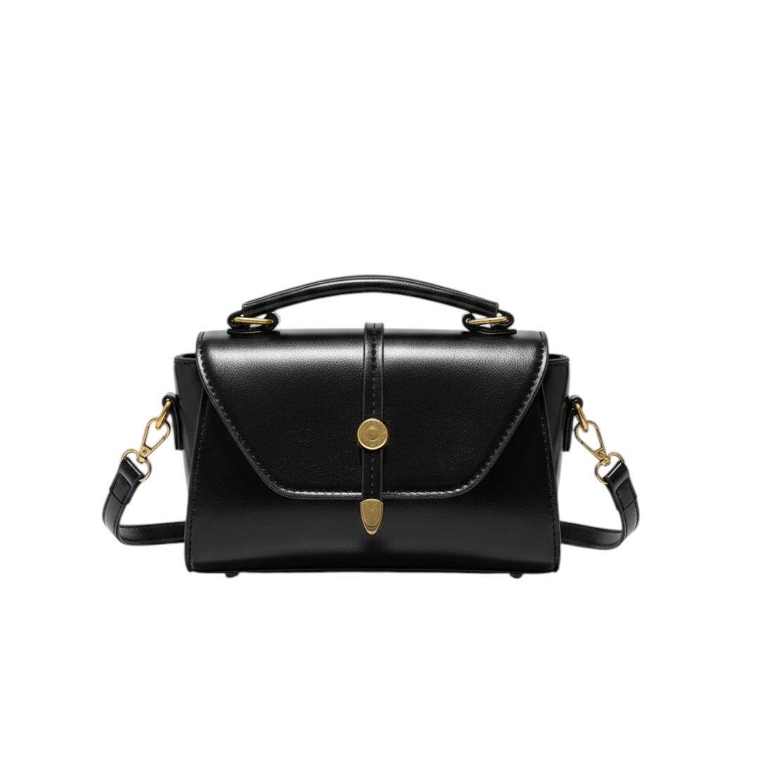 Clara – Borsa a mano strutturata in nero | Luna Moda