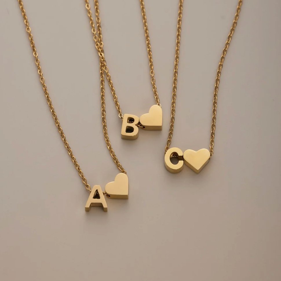 Collana in Oro con Amore e Lettera