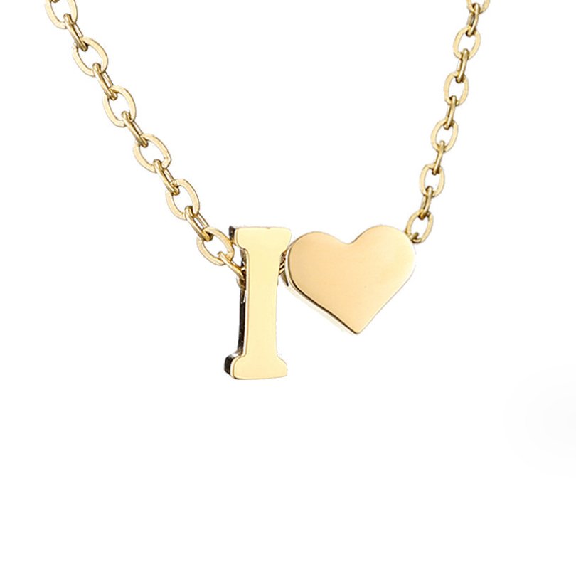 Collana in Oro con Amore e Lettera