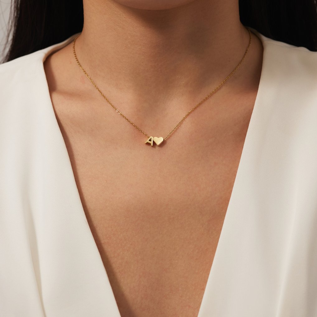 Collana in Oro con Amore e Lettera