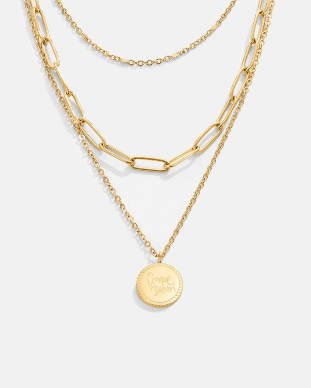 Gea – Collana a strati con moneta in oro | Luna Moda