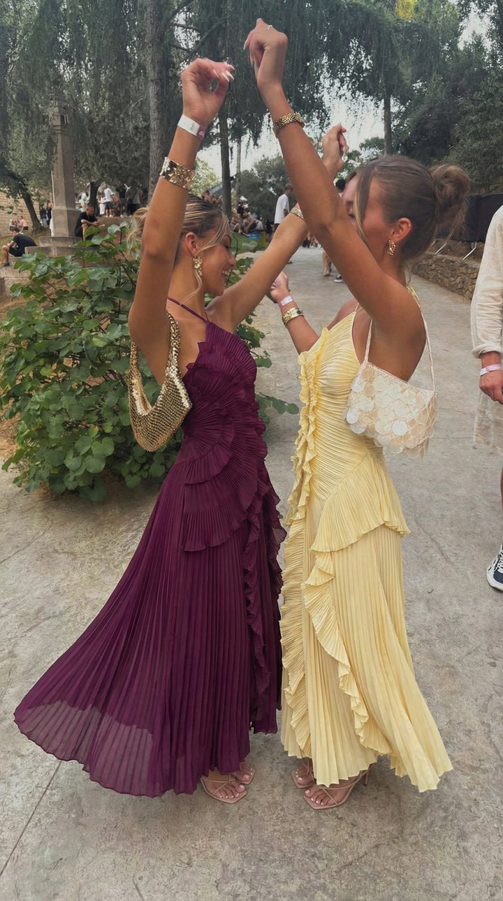EMMA – Abito maxi con volant