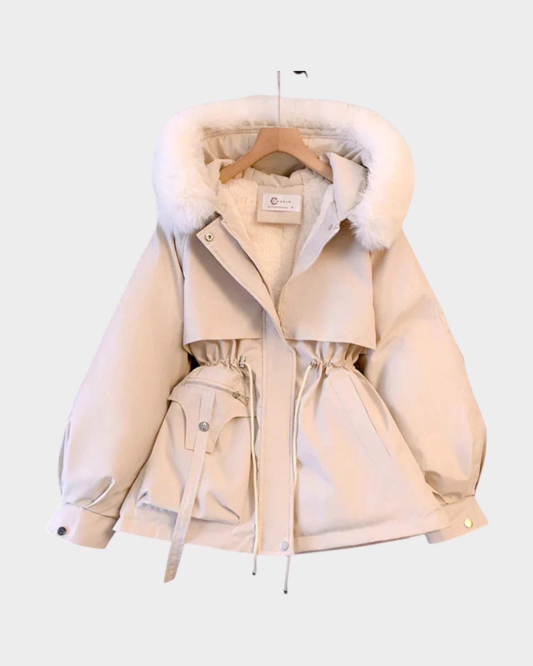 MARTINA, giacca con cappuccio e coulisse – Luna Moda