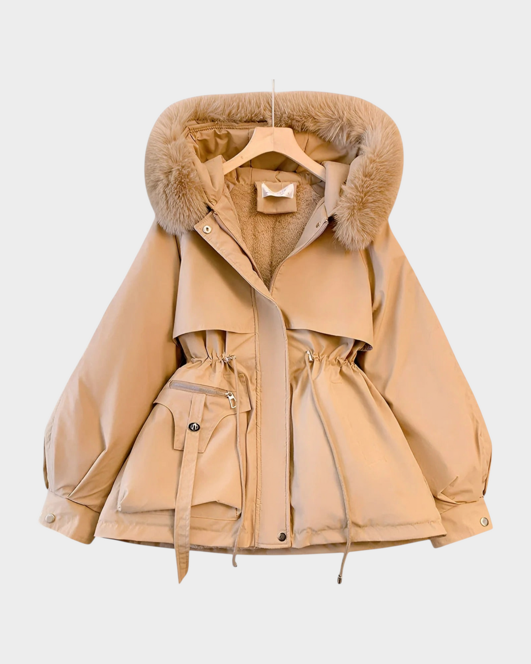 MARTINA, giacca con cappuccio e coulisse – Luna Moda