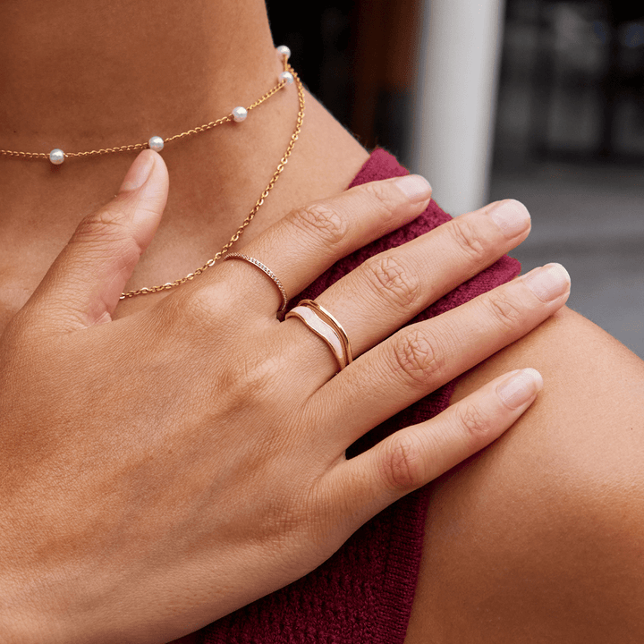 Anello Layered Sahara Gold