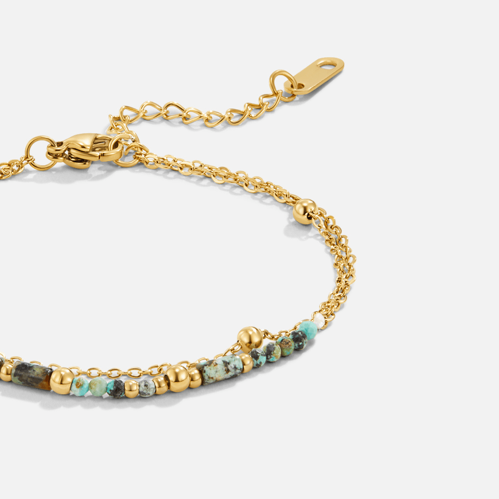 Bracciale con Perle di Pietra Stratificata