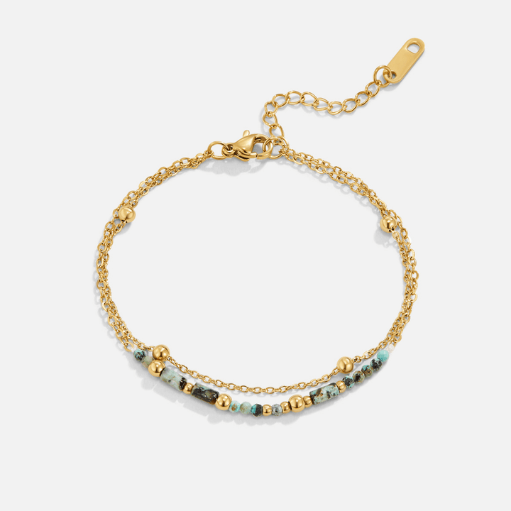 Bracciale con Perle di Pietra Stratificata