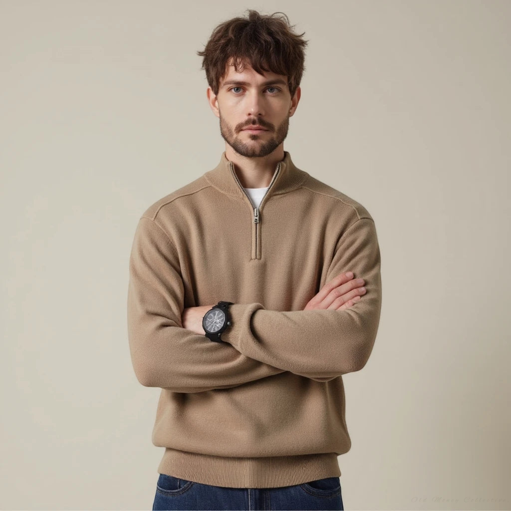 Luigi – Maglione mezza zip 100% lana Merino