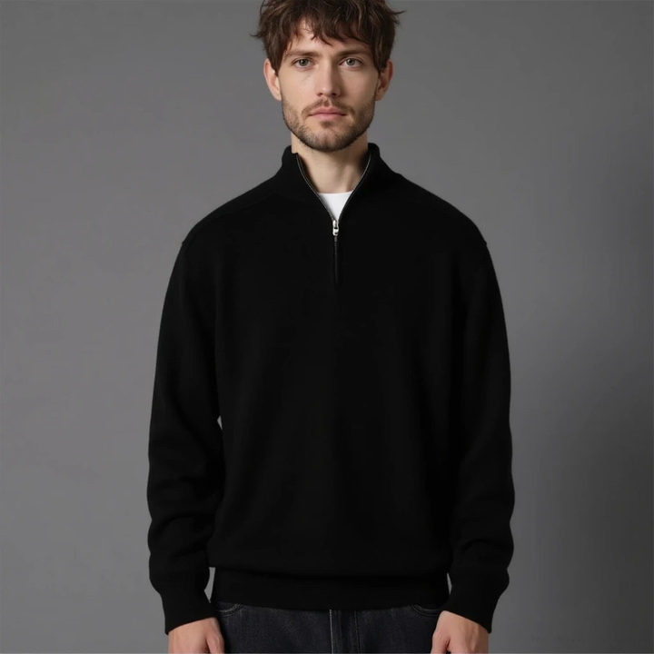 Lugano Maglione in Lana Merino Mezza Zip