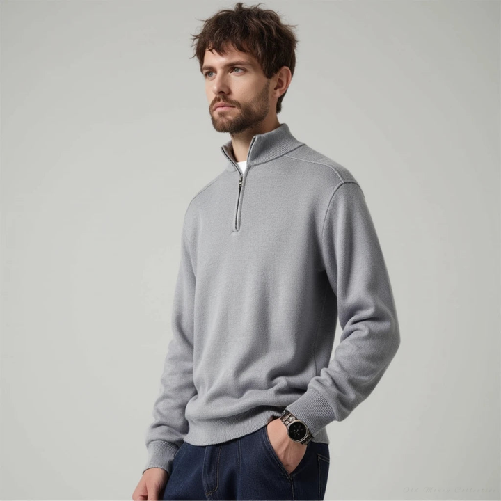 Lugano Maglione in Lana Merino Mezza Zip