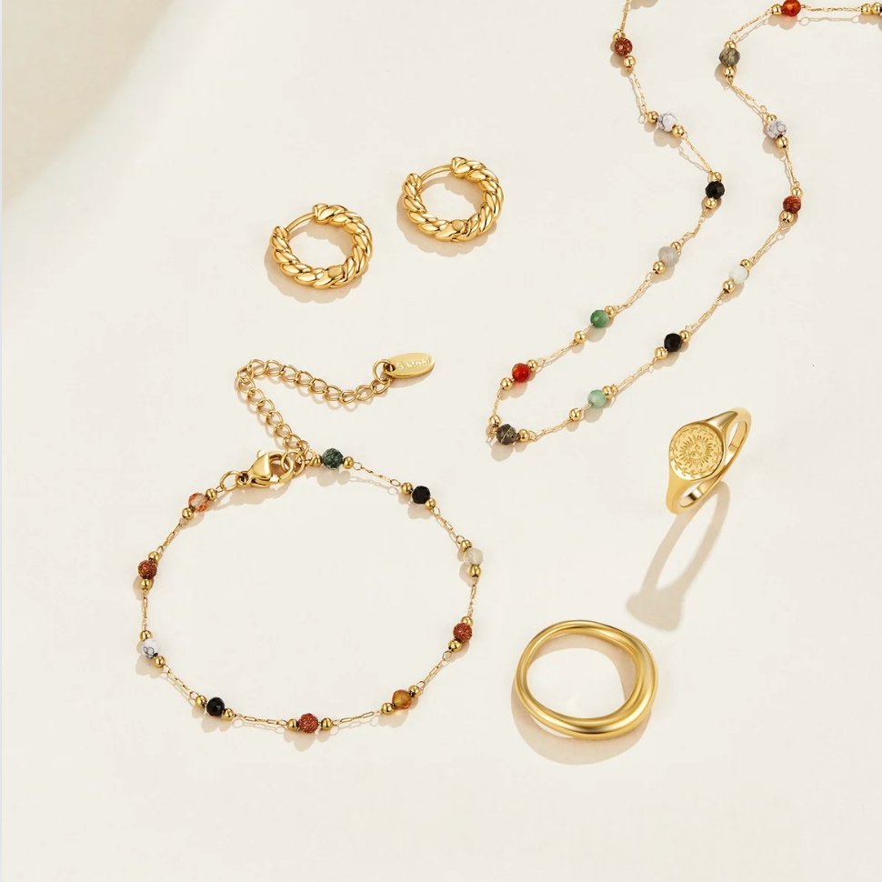 Collana di Pietre con Perline Lulu