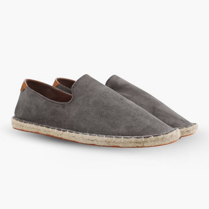 Luna Moda ALAN grey wool espadrilles with a traditional rope sole and canvas lining for casual comfort.