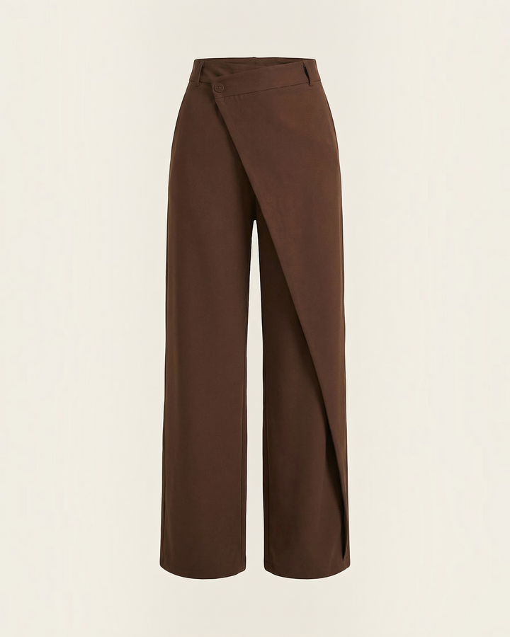 LICIA – Pantaloni a gamba larga con pannello asimmetrico