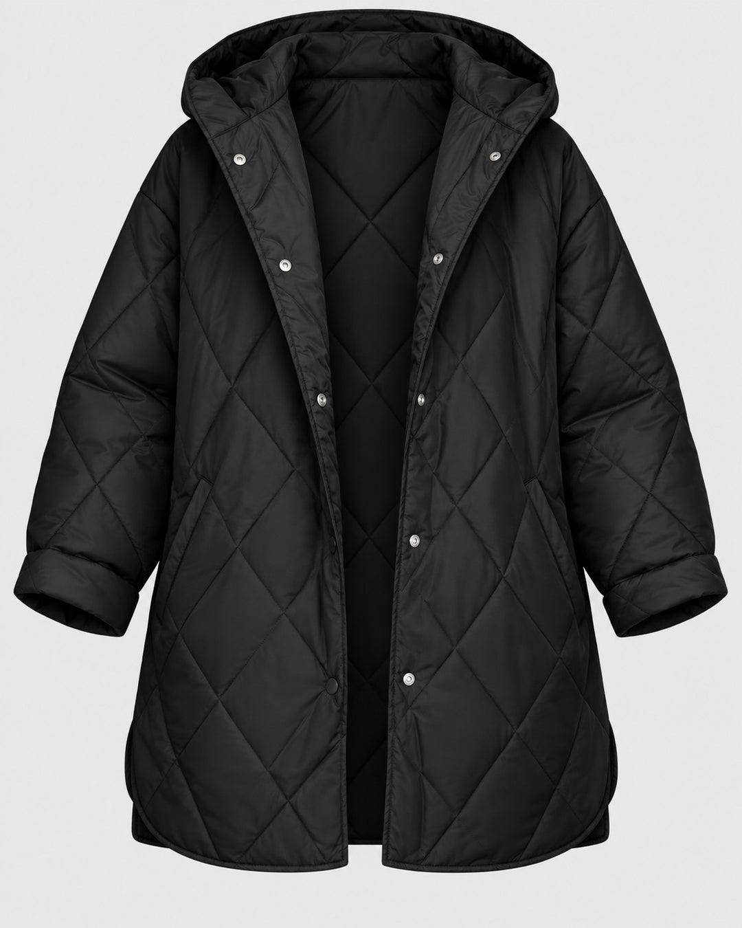 CRISTIANA, cappotto trapuntato con cappuccio – Luna Moda