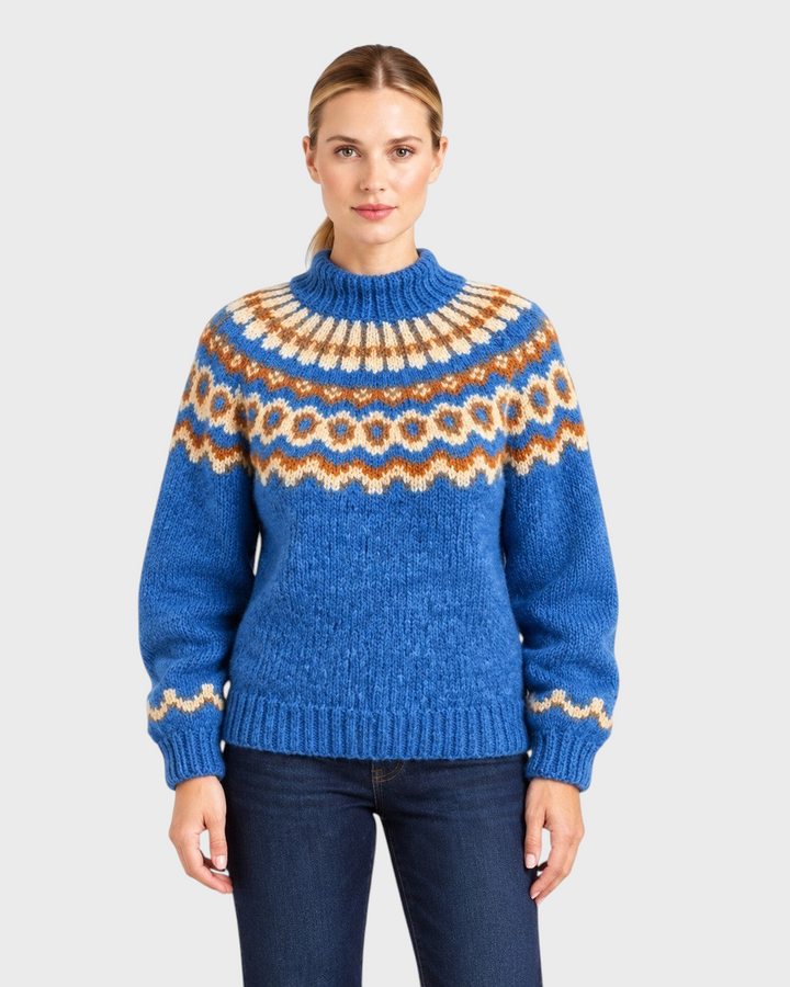 Ida – Maglione con sprone nordico in beige | Luna Moda