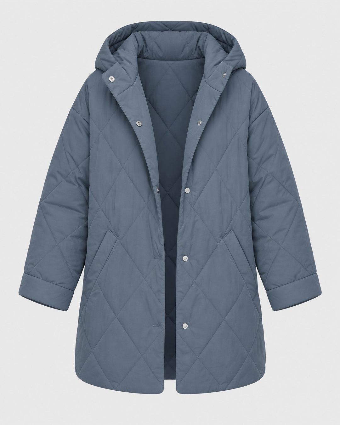 CRISTIANA, cappotto trapuntato con cappuccio – Luna Moda