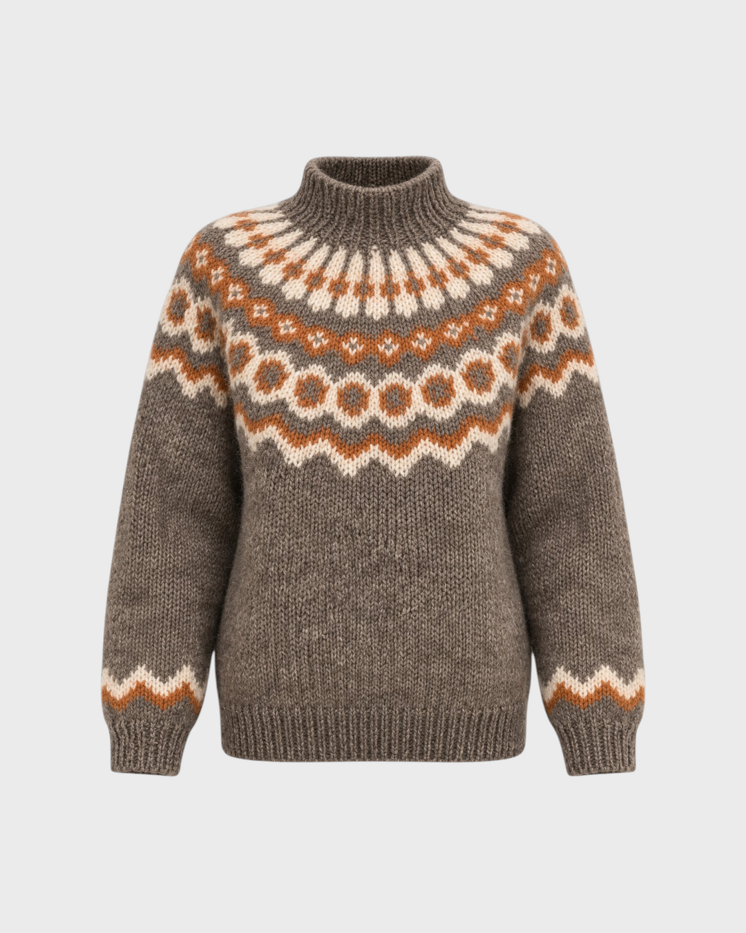 Ida – Maglione con sprone nordico in arancione | Luna Moda