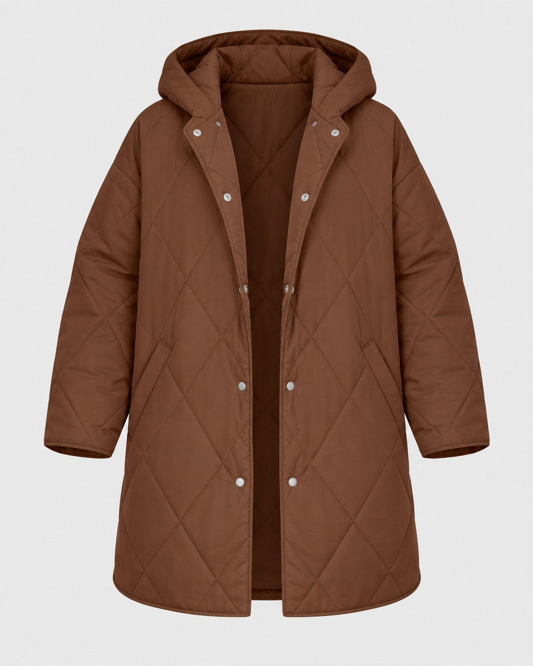 CRISTIANA, cappotto trapuntato con cappuccio – Luna Moda