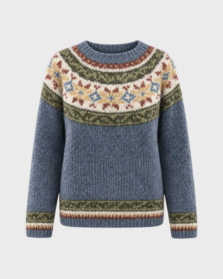 Carla – Maglione con motivo jacquard in multicolore | Luna Moda