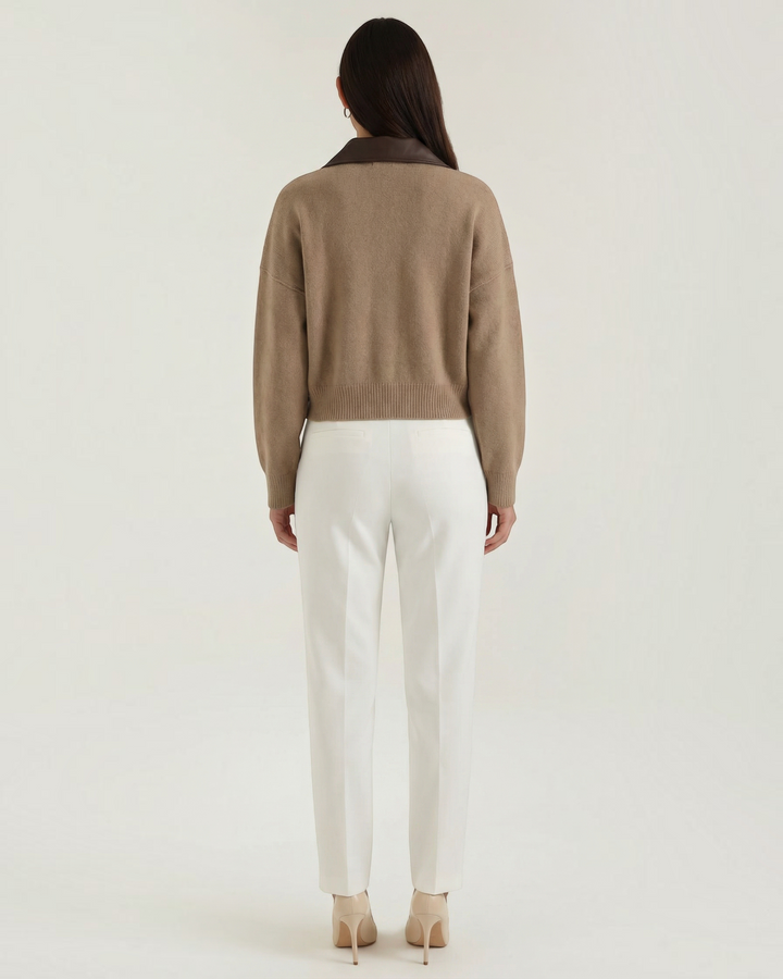 RACHELE – Cardigan corto con doppia zip