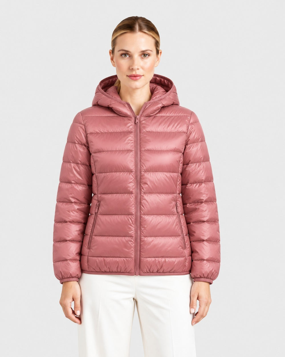 CRISTINA, giacca trapuntata leggera, indossata – Luna Moda