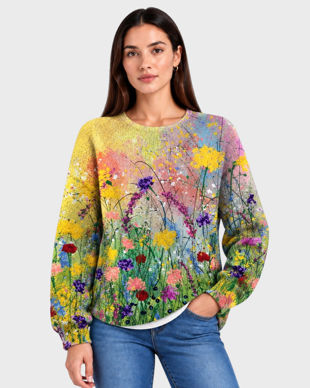 Albertina – Maglione con stampa floreale in multicolore | Luna Moda