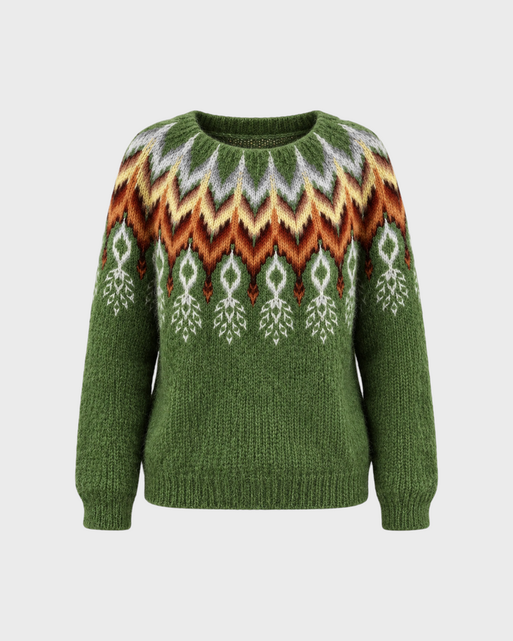 Luisa – Maglione jacquard a chevron in multicolore | Luna Moda