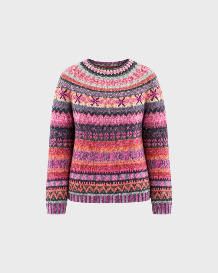 Gemma – Maglione mélange a righe in arancione | Luna Moda