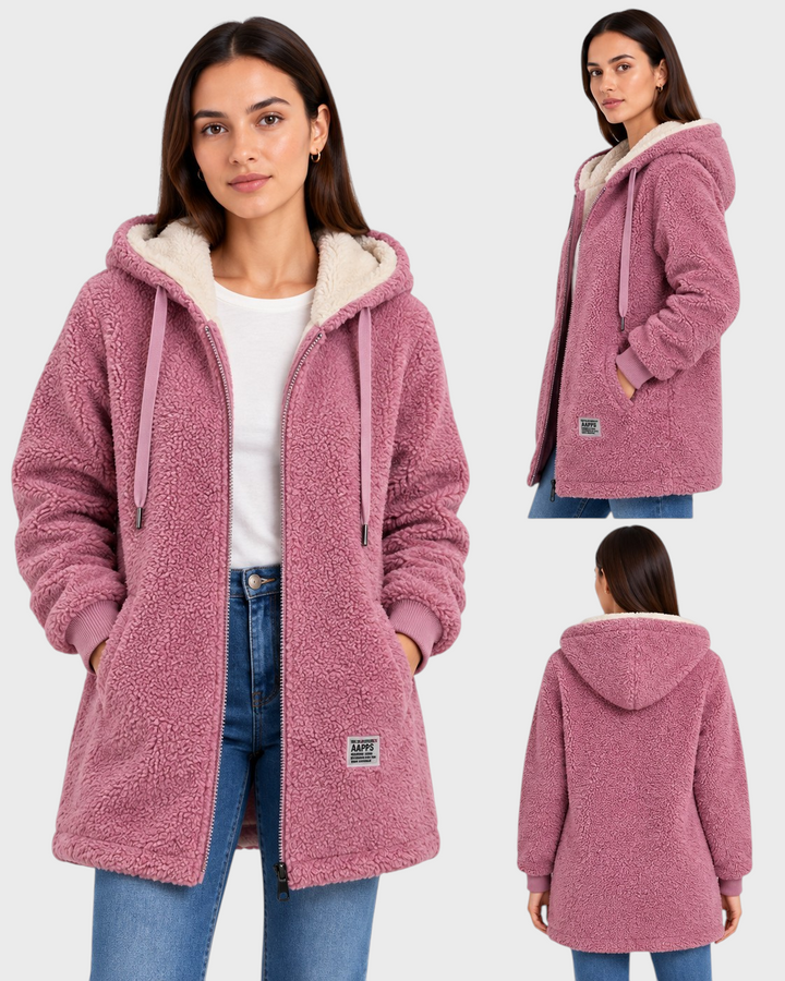Marta – Giacca in pile morbidissima in crema | Luna Moda
