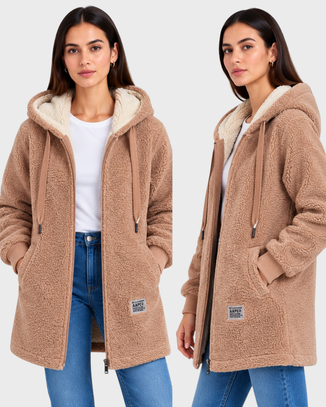 Marta – Giacca in pile morbidissima in crema | Luna Moda