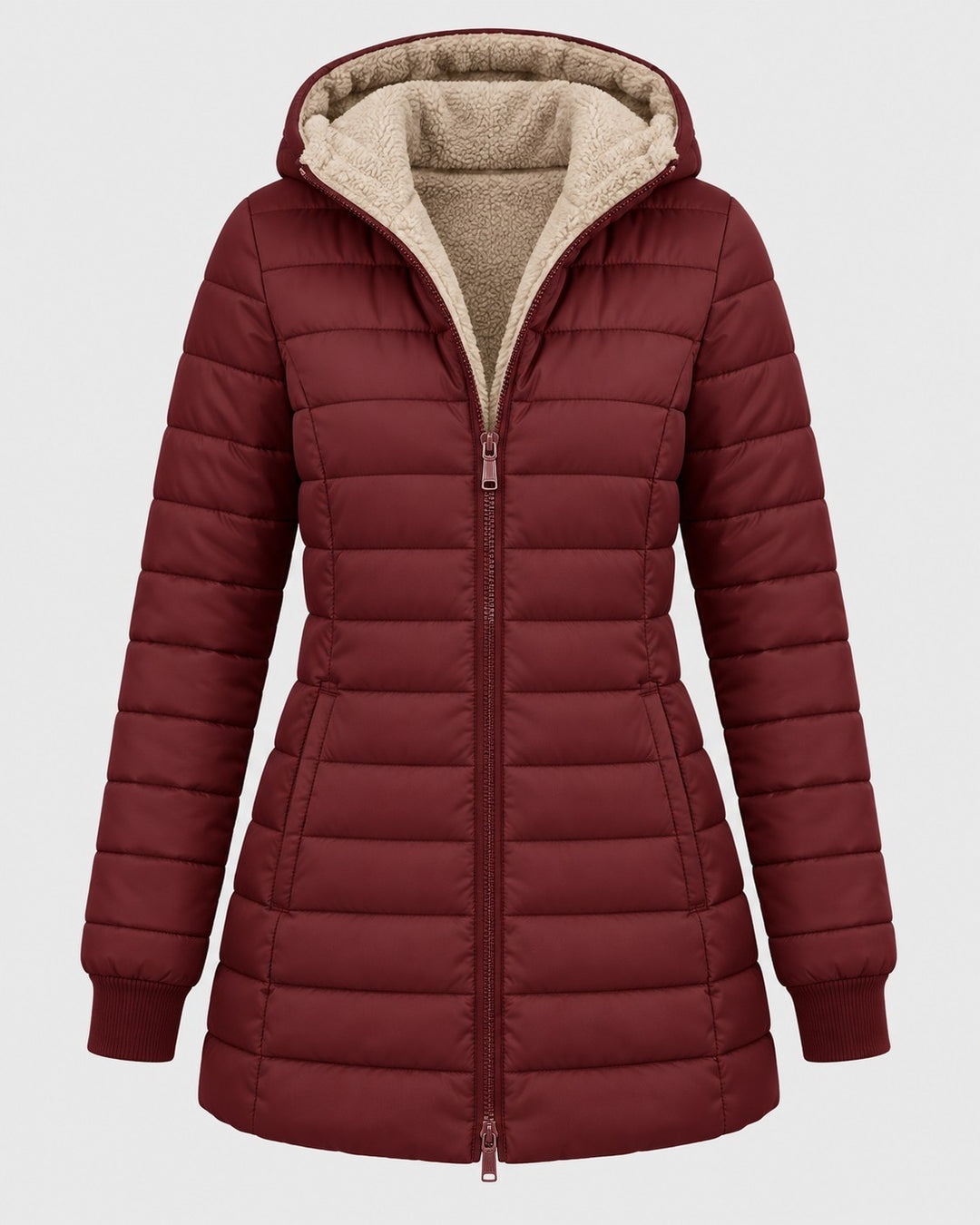 MICHELA, giacca imbottita con cappuccio – Luna Moda