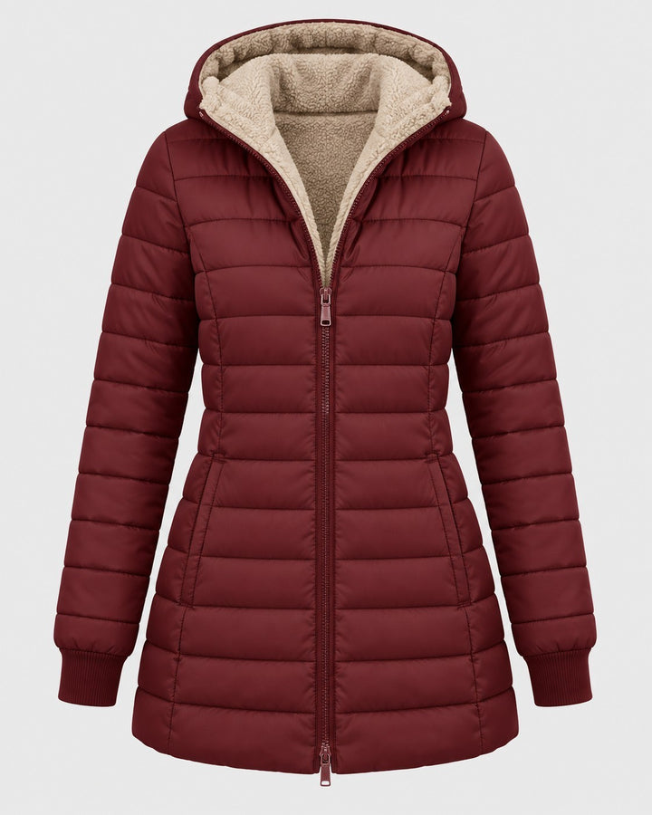MICHELA, giacca imbottita con cappuccio – Luna Moda