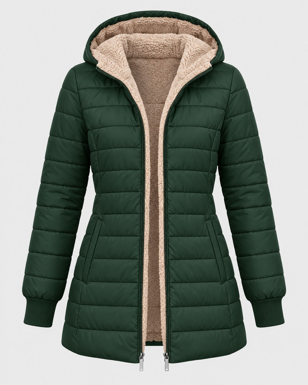 MICHELA, giacca imbottita con cappuccio – Luna Moda