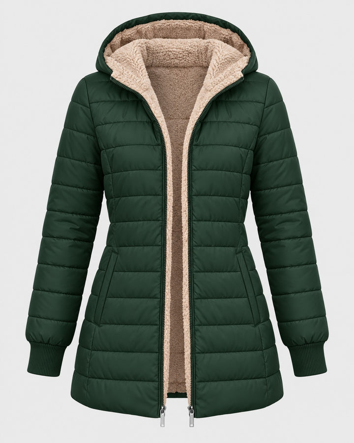 MICHELA, giacca imbottita con cappuccio – Luna Moda