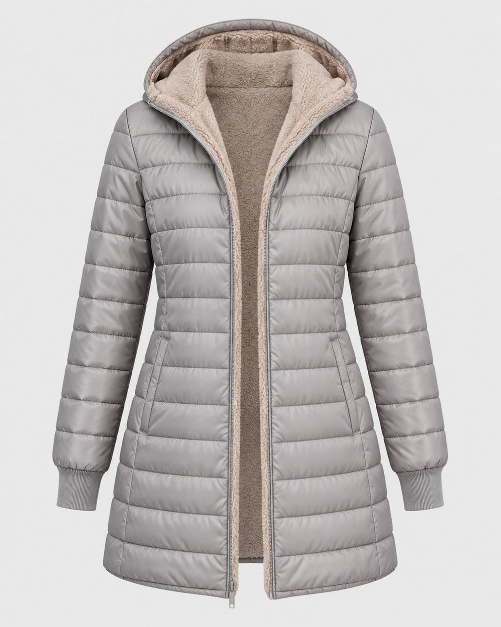 MICHELA, giacca imbottita con cappuccio – Luna Moda