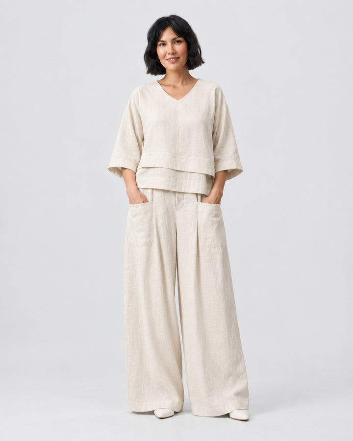 Nadia – Set minimalista in beige | Luna Moda