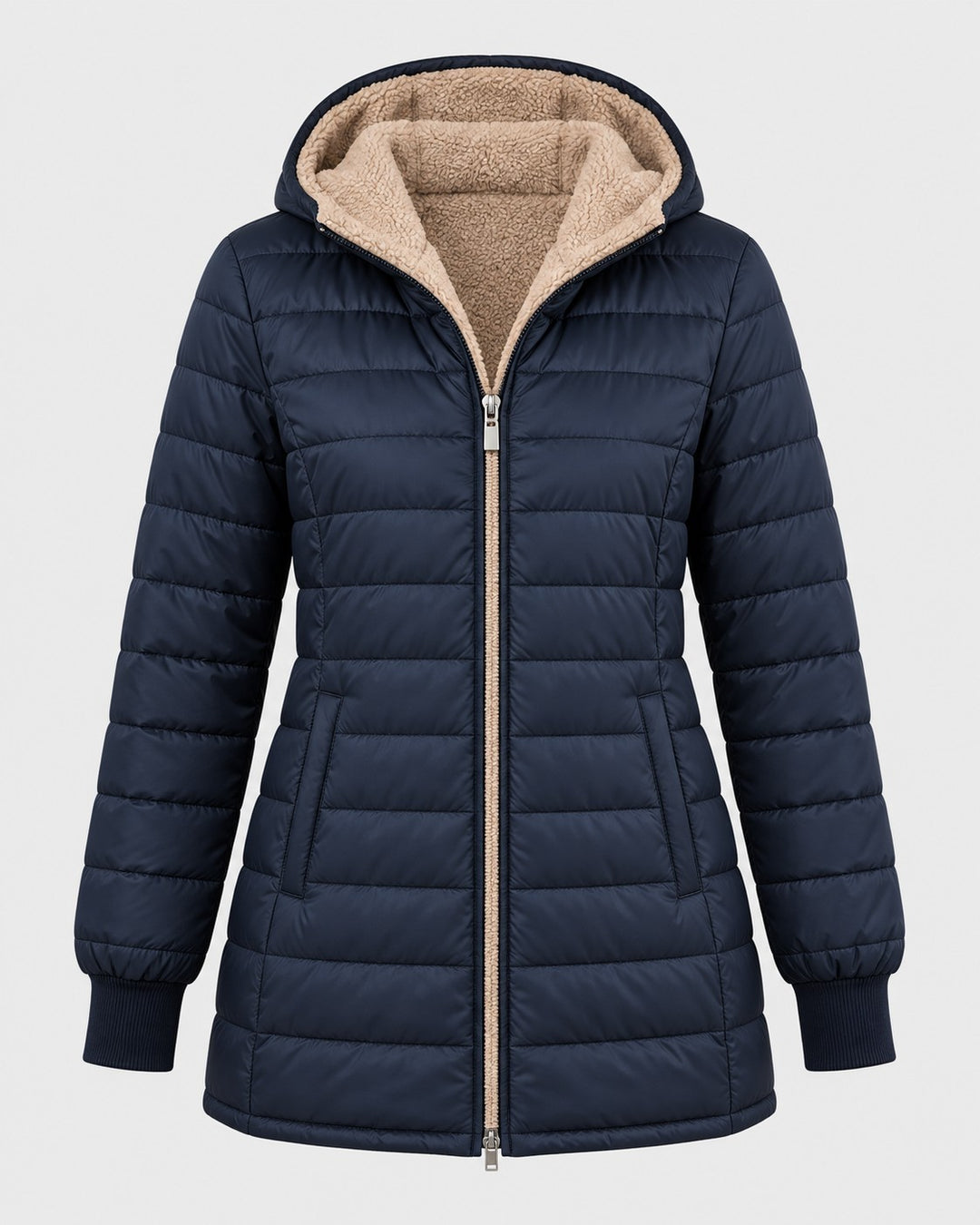 MICHELA, giacca imbottita con cappuccio – Luna Moda