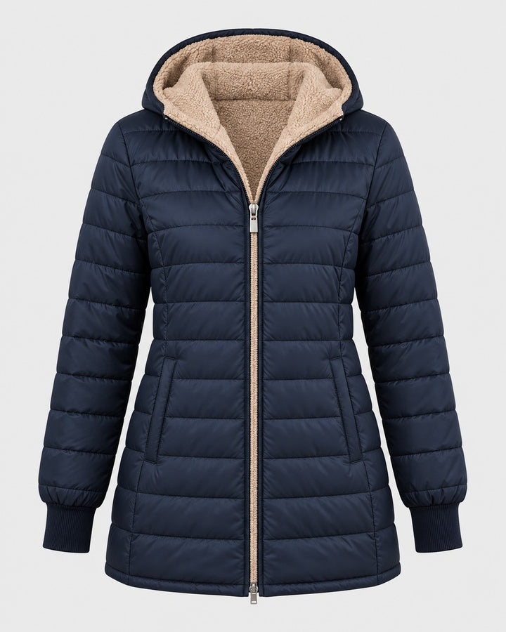 MICHELA, giacca imbottita con cappuccio – Luna Moda