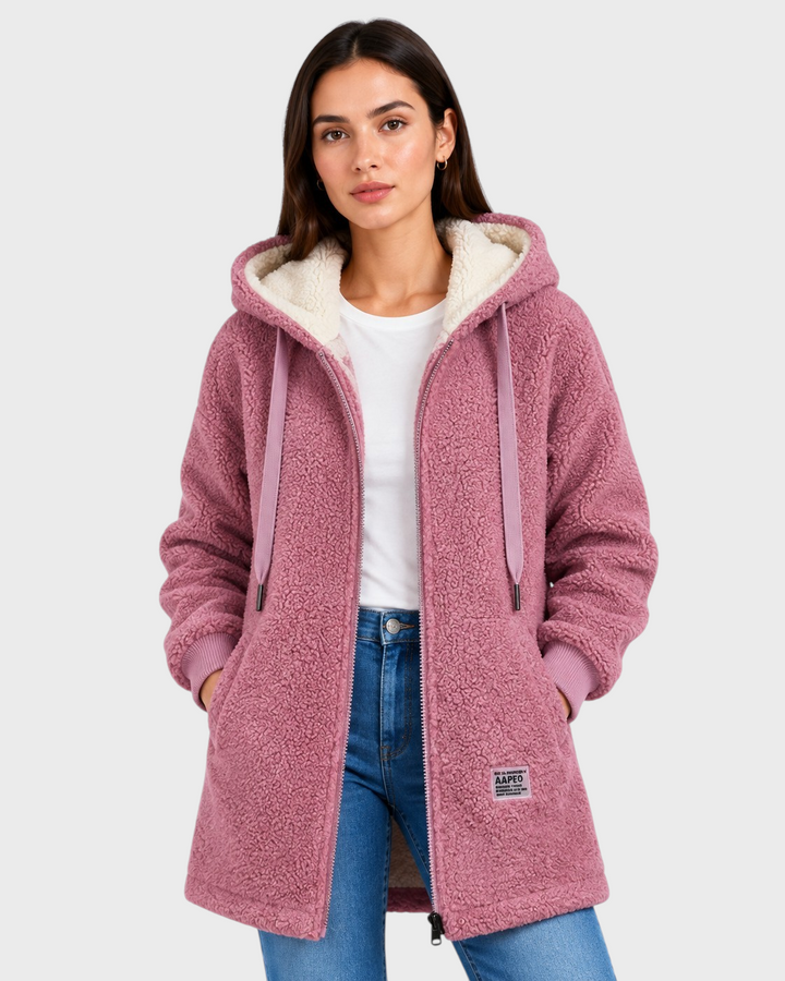 Marta – Giacca in pile morbidissima in crema | Luna Moda