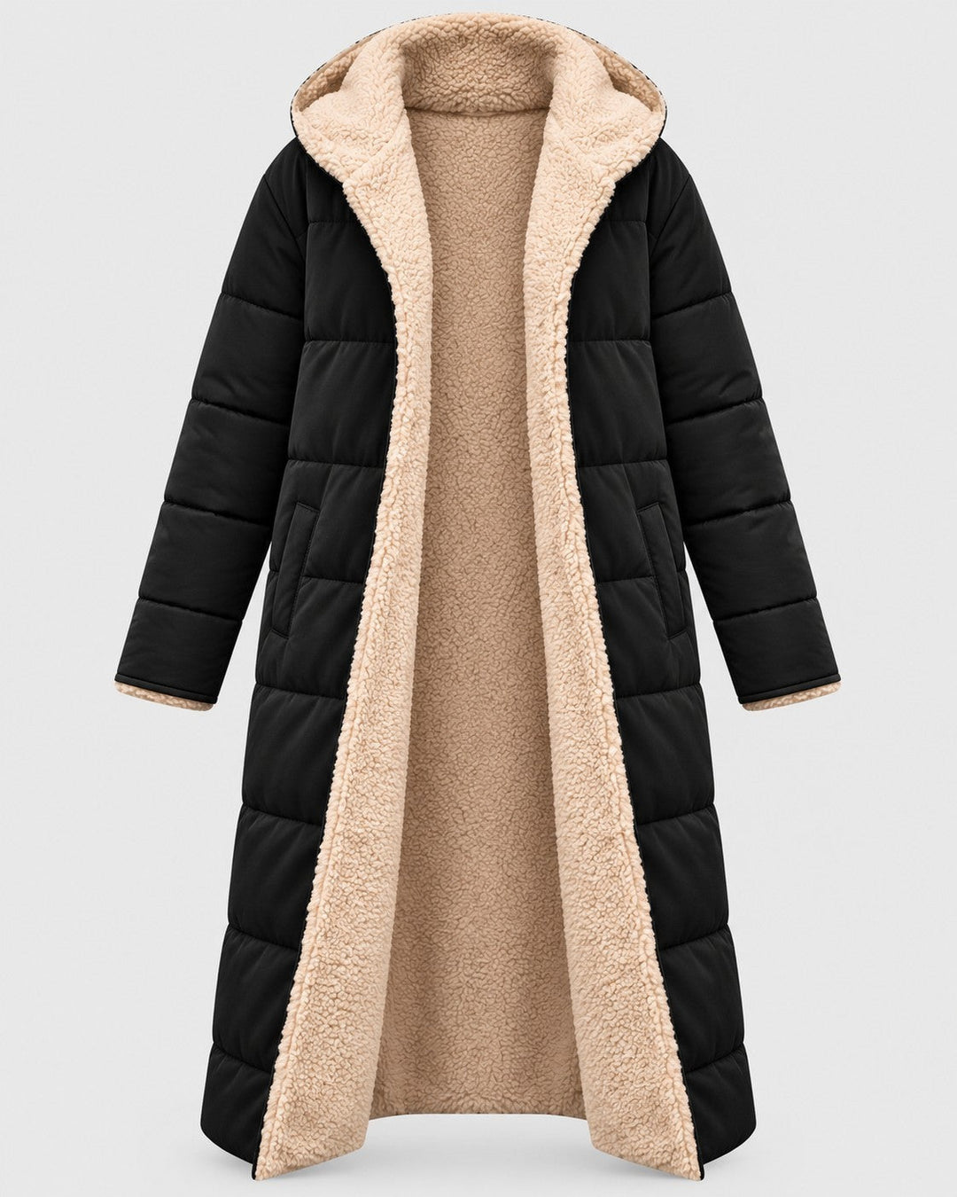 LAURA, cappotto con cappuccio – Luna Moda