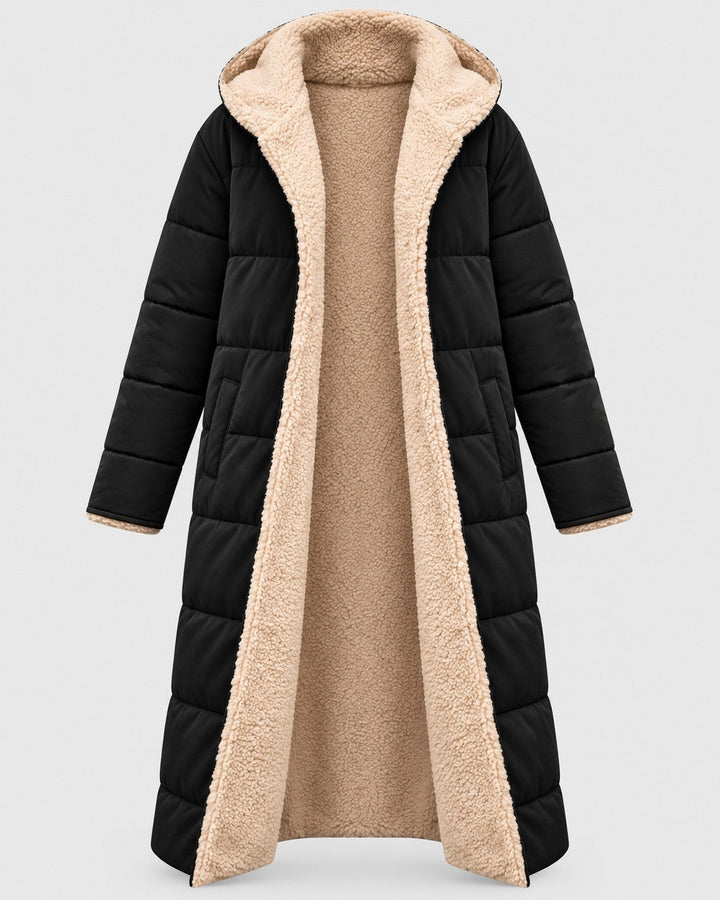 LAURA, cappotto con cappuccio – Luna Moda