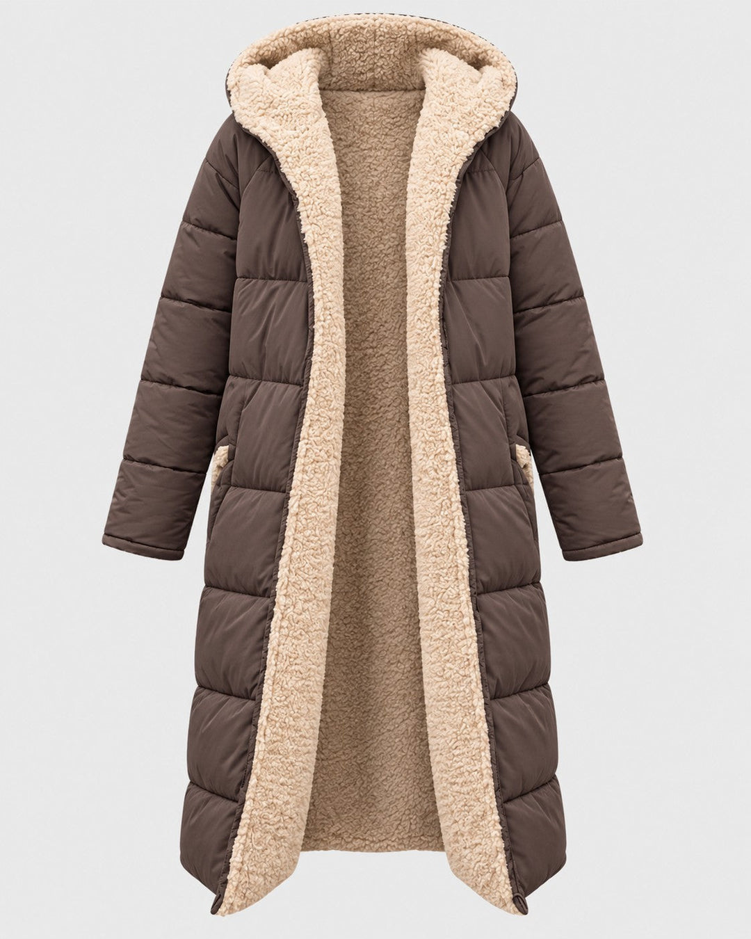 LAURA, cappotto con cappuccio – Luna Moda