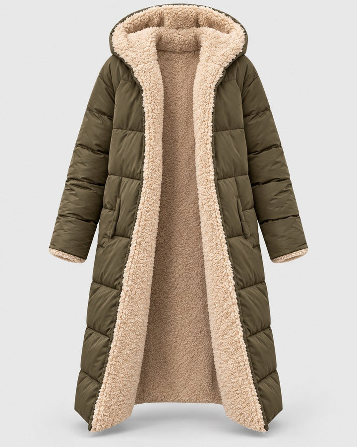 LAURA, cappotto con cappuccio – Luna Moda