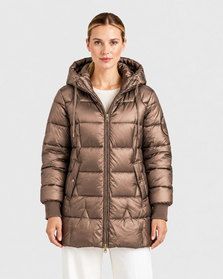 ROSALIA, giacca imbottita con cappuccio – Luna Moda