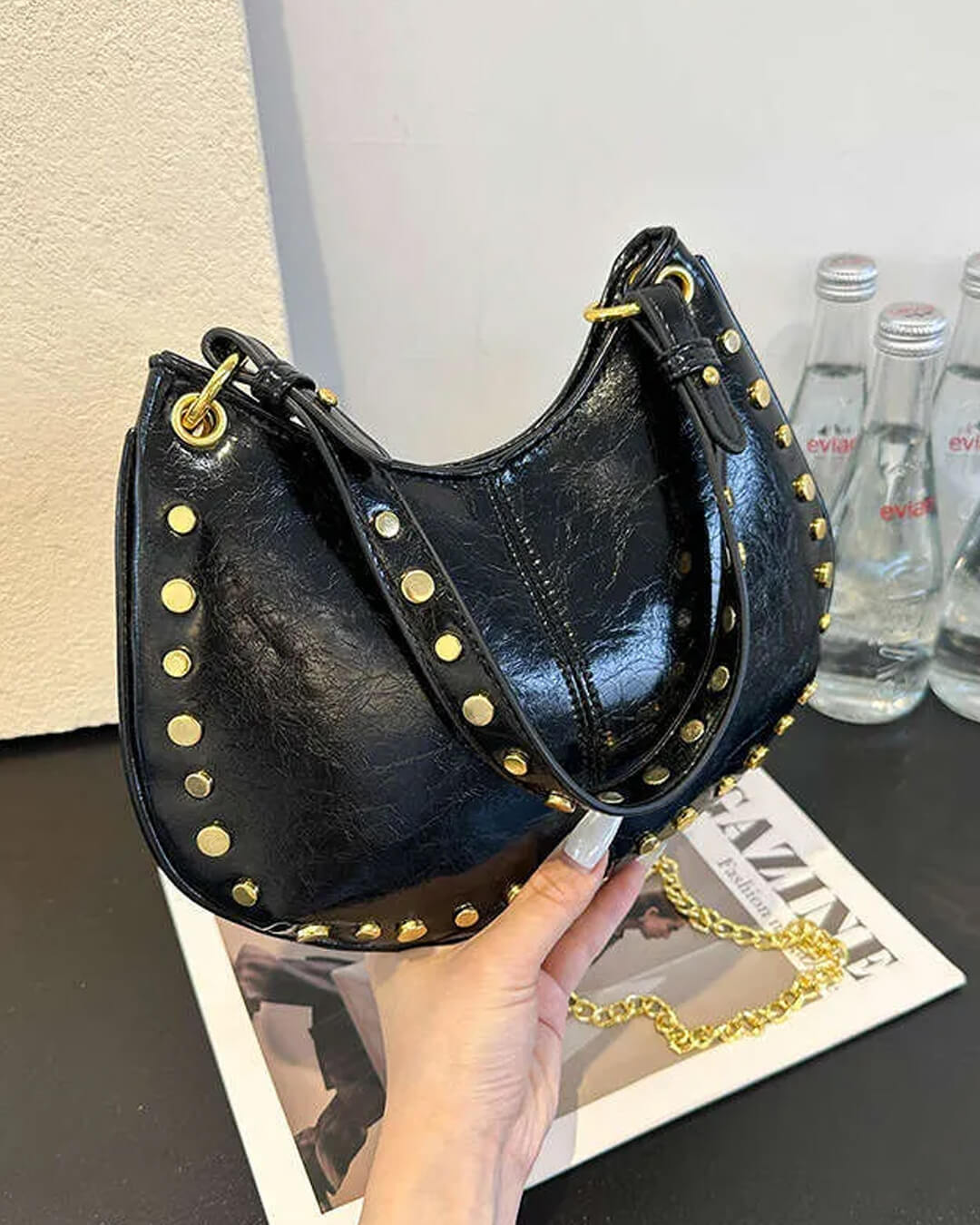 RAVENNA - Borsa con Dettagli Dorati