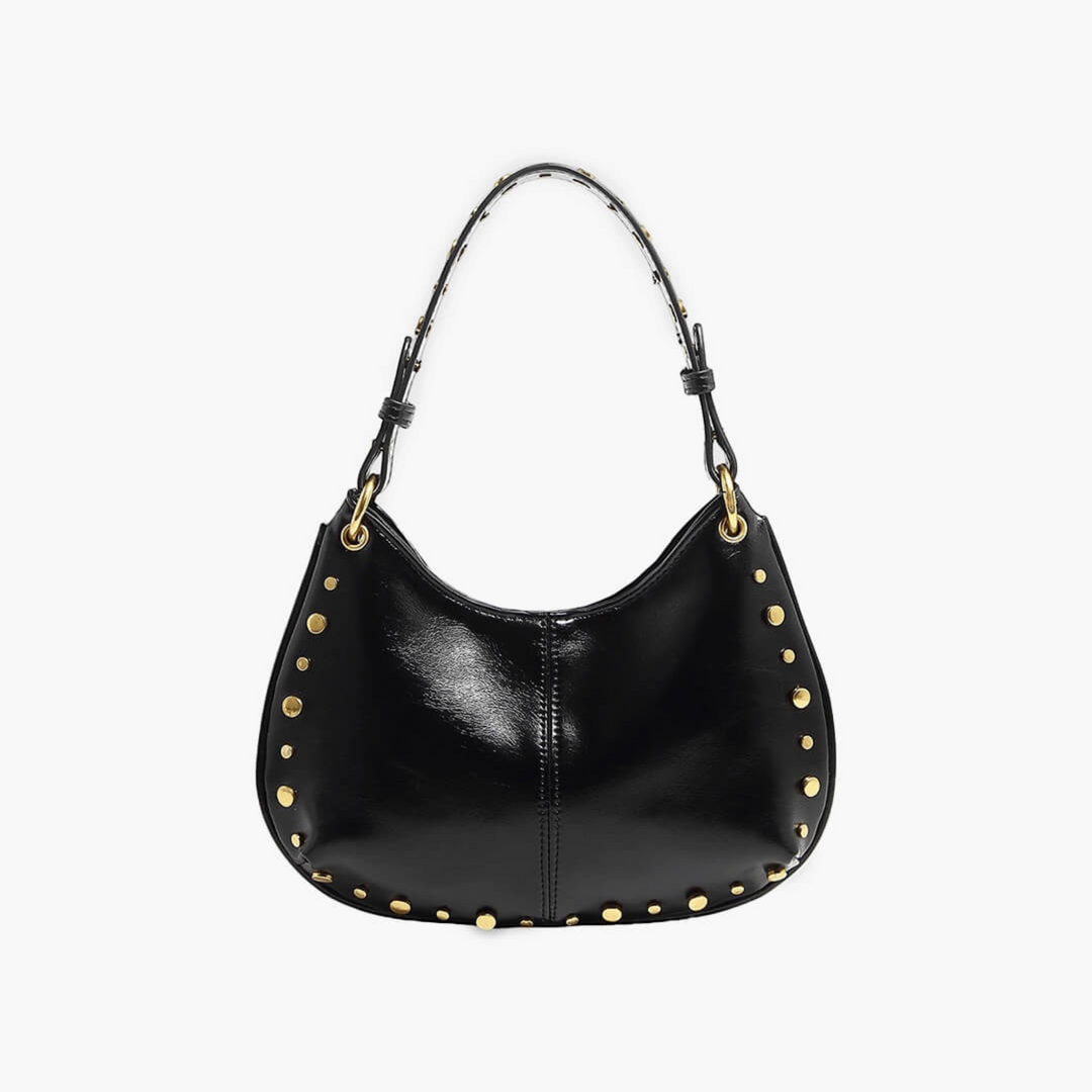 Raffaella – Borsa con dettagli dorati in nero | Luna Moda