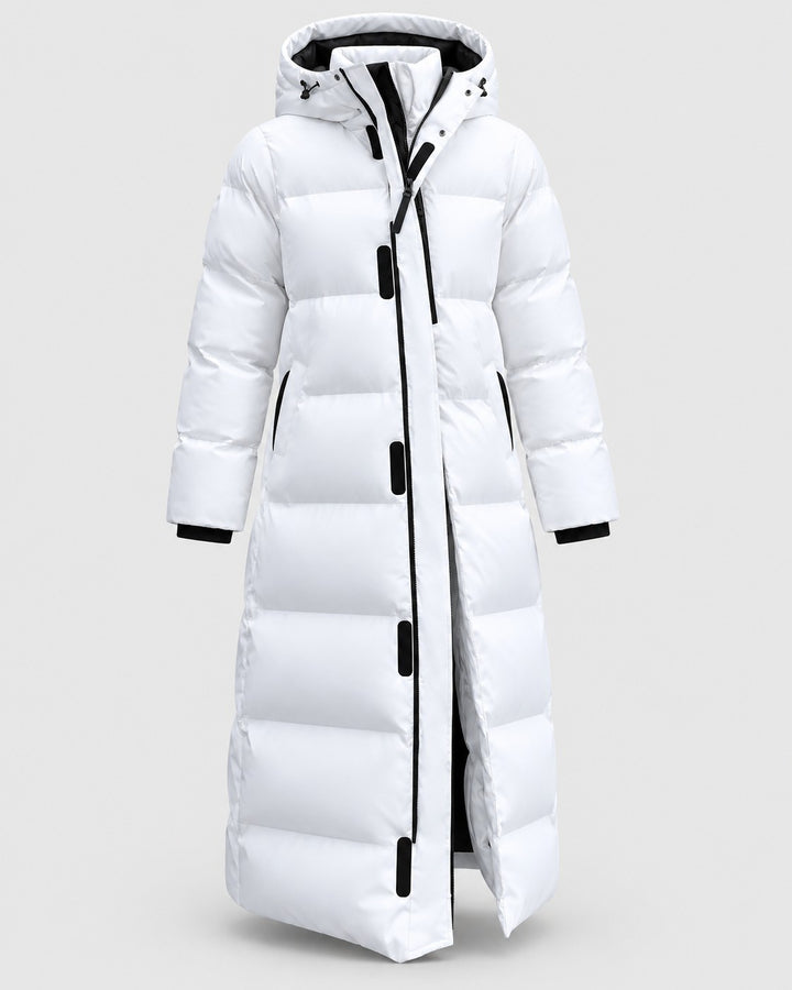 VANNA, cappotto imbottito lungo, dettaglio – Luna Moda