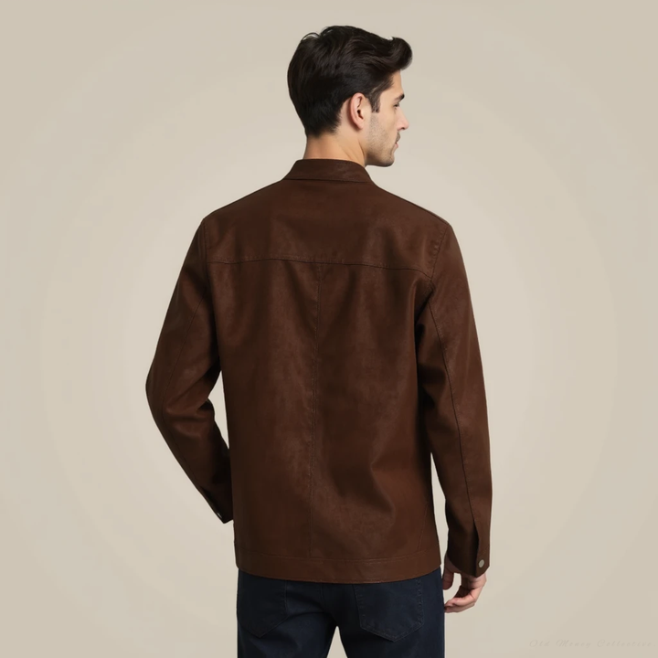 Giacca in Pelle Suede di Lusso