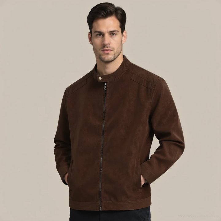 Giacca in Pelle Suede di Lusso